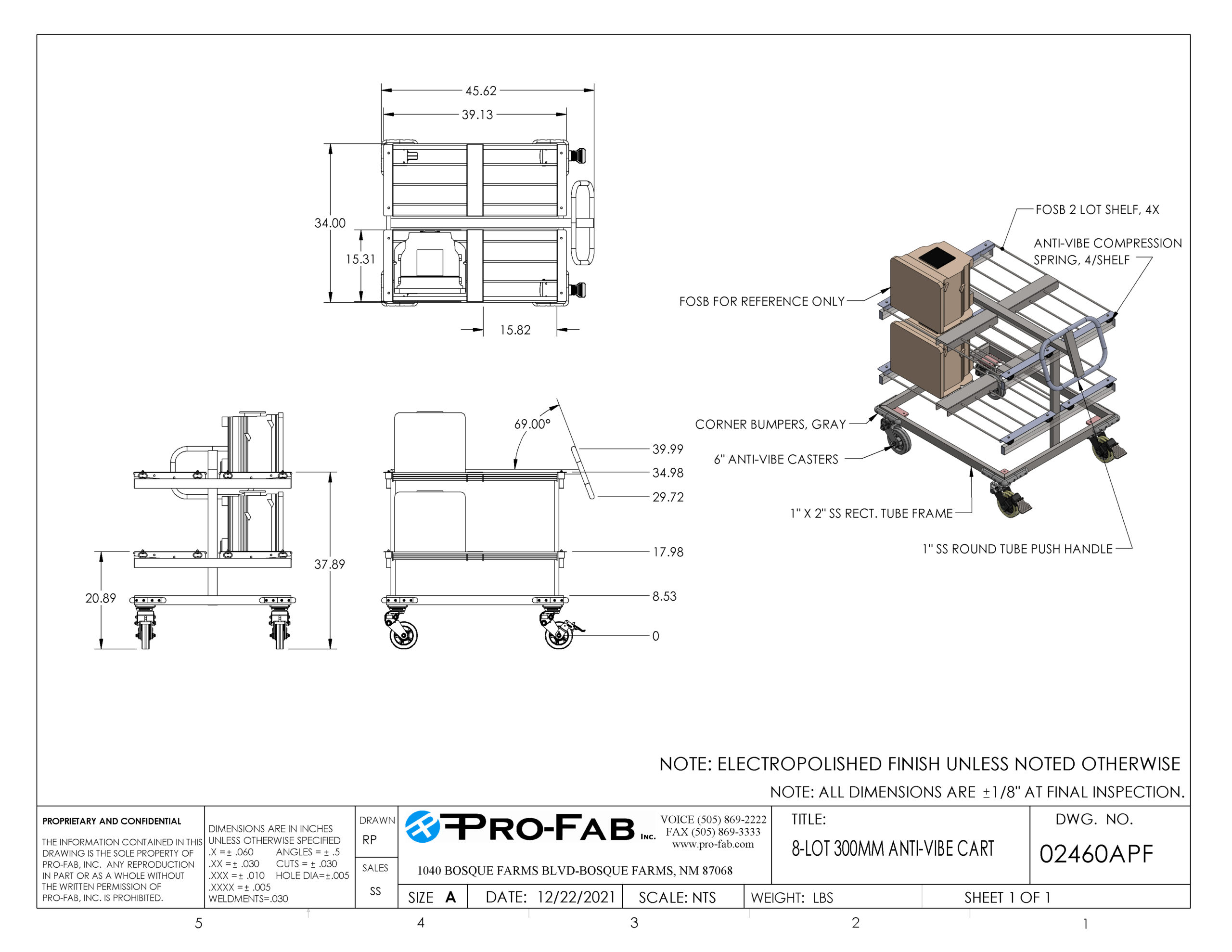 Custom ESD Wafer Cleanroom Transport | 300mm &150mm Carts | Pro Fab