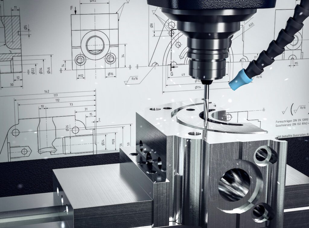 Image of a CNC machine for custom cleanroom ready equipment from Pro Fab